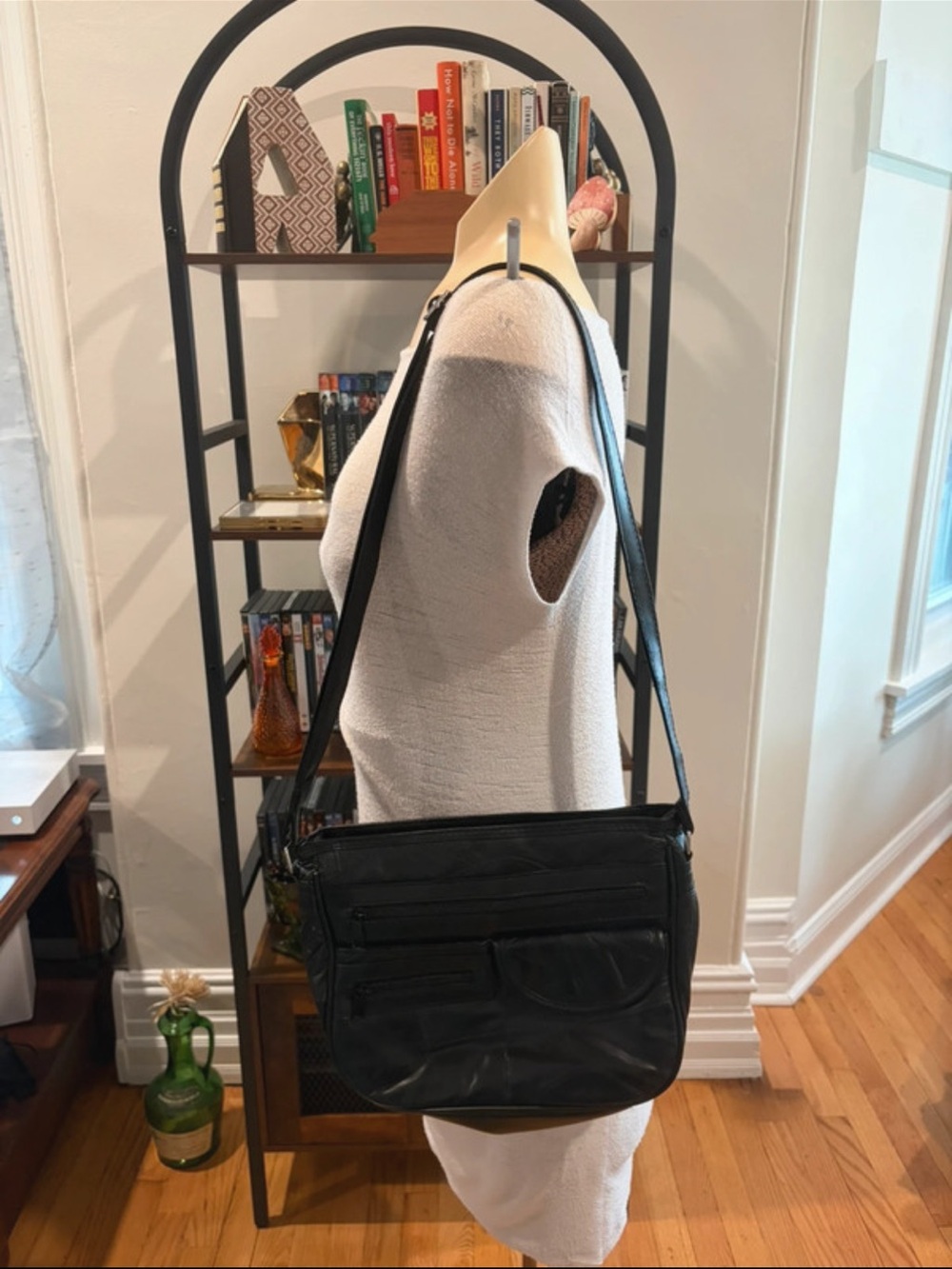 Black patchwork bag